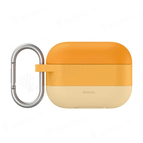 Puzdro / obal BASEUS pre Apple AirPods Pro - silikónové - farebné prevedenie - oranžová