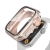 Kryt + tvrdené sklo pre Apple Watch 7 / 8 / 9 45 mm - 360° ochrana - plast - Rose Gold pink