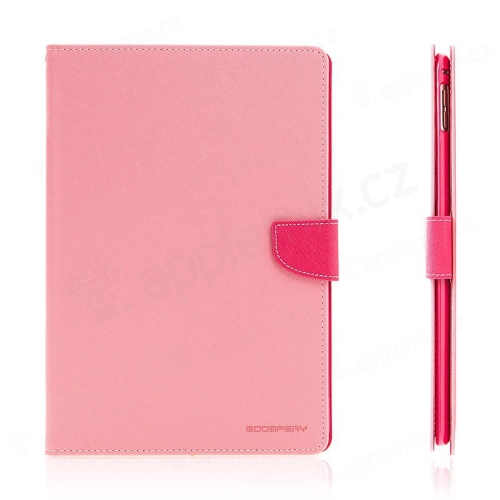 Pouzdro MERCURY Fancy Diary pro Apple iPad Pro 9,7 - stojánek a prostor na doklady - růžové