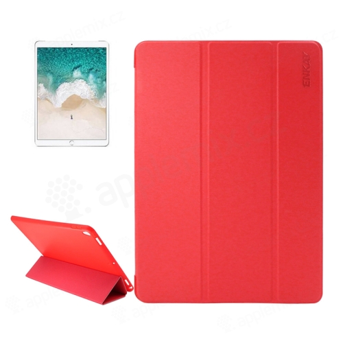 ENKAY puzdro pre Apple iPad Pro 10,5" / Air 3 (2019) - funkcia smart sleep - guma / umelá koža - červené