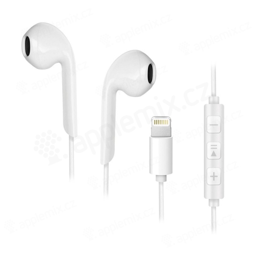Slúchadlá FORCELL pre Apple iPhone / iPad - Lightning konektor - 1,2 m - biele