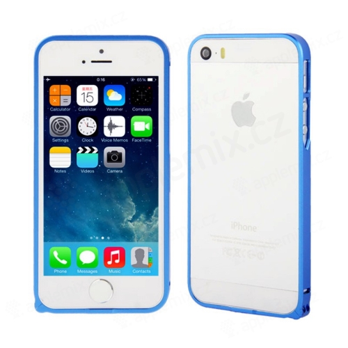 Rámeček / bumper pro Apple iPhone 5 / 5S / SE ultratenký - hliníkový - modrý