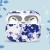 Puzdro / obal KINGXBAR pre Apple AirPods Pro - so Swarovského kamienkami - plast - modré kvety
