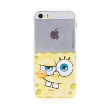 Kryt Sponge Bob pro Apple iPhone 5 / 5S / SE - gumový - potutelný Sponge Bob