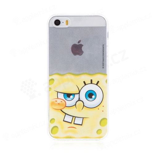 Kryt Sponge Bob pro Apple iPhone 5 / 5S / SE - gumový - potutelný Sponge Bob
