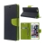 Pouzdro Mercury Goospery pro Apple iPhone 6 Plus / 6S Plus - stojánek a prostor pro platební karty - modro-zelené
