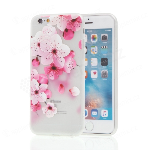 Kryt pro Apple iPhone 6 / 6S - kvetoucí sakura - gumový - matný