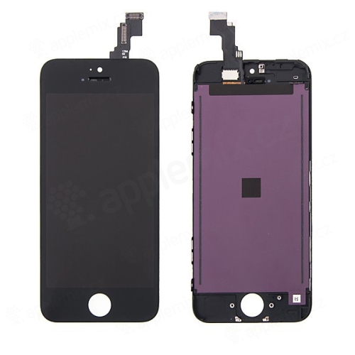 LCD panel + dotykové sklo (digitalizér dotykovej obrazovky) pre Apple iPhone 5C - čierne - kvalita A