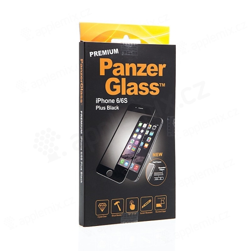 Tvrdené sklo / Tempered Glass PanzerGlass Premium pre Apple iPhone 6 Plus / 6S Plus - čierny rám - 0,4 mm