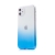 Kryt pre Apple iPhone 11 - farebný prechod - gumový - transparentný / modrý