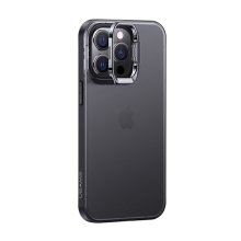 Kryt USAMS Eagle pro Apple iPhone 13 Pro - ochrana fotoaparátu + stojánek - plastový / gumový - šedý