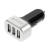 Výkonná autonabíječka iFans (5.1A) s 3 USB porty pro Apple iPhone / iPad / iPod a další zařízení - černo-stříbrná