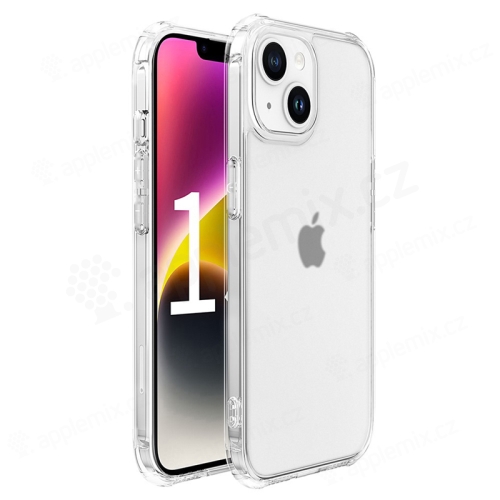 Kryt LEEU pro Apple iPhone 15 Plus - odolný - skleněný / gumový - průhledný