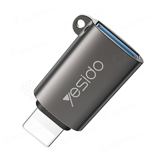 Přepojka / adaptér YESIDO - Lightning na USB-A 3.0 - bez kabelu - šedá
