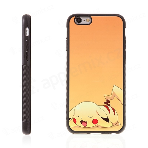 Kryt pro Apple iPhone 6 Plus / 6S Plus - kovový povrch - gumový - Pokemon Go / spící Pikachu