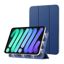 Pouzdro / kryt pro Apple iPad mini 6 - funkce chytrého uspání + magnetické uchycení - tmavě modré