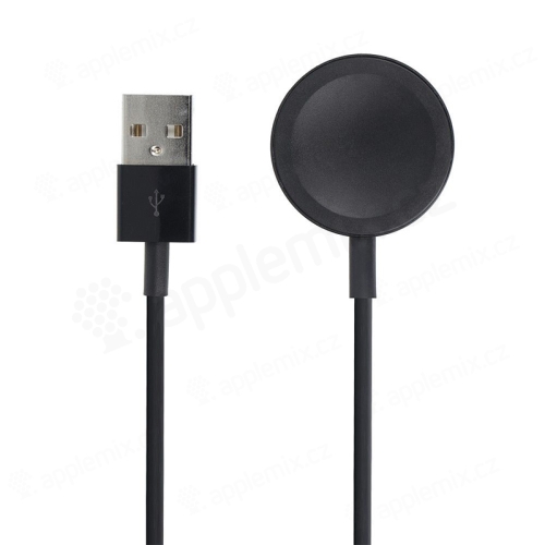 Magnetický nabíjací kábel pre Apple Watch - USB-A - 1 m - čierny
