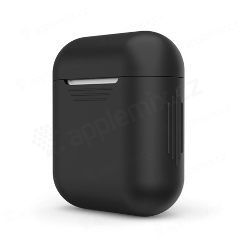 Puzdro / obal pre Apple AirPods - tenké - silikónové - čierne