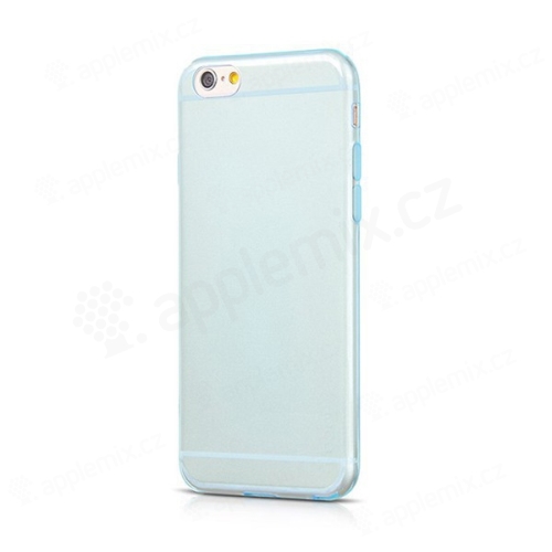 Kryt HOCO pro Apple iPhone 6 / 6S - antiprachová záslepka - tenký gumový průhledný - modře probarvený