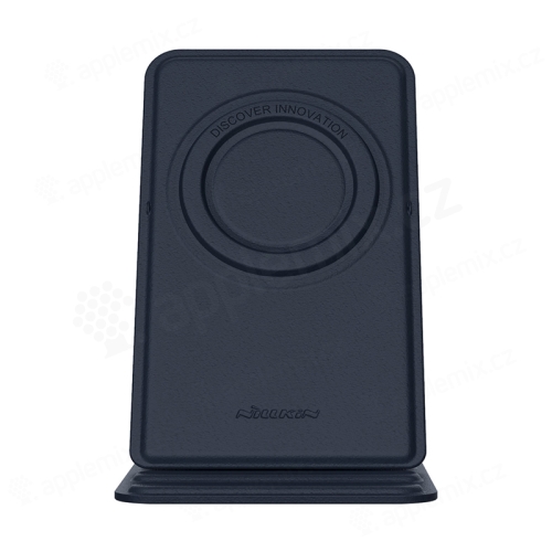 NILLKIN SnapBase stojan / držiak pre Apple iPhone - kompatibilný s MagSafe - syntetická koža - tmavomodrý
