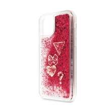 Kryt GUESS Liquid Glitter pro Apple iPhone 11 - plastový - růžové třpytky