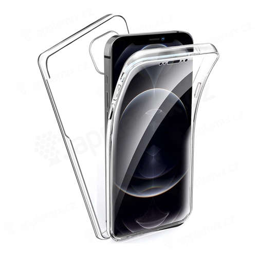 Kryt FORCELL pre Apple iPhone 12 Pro Max - 360° ochrana - plast/guma - priehľadný
