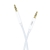 Audio kábel XO 3,5 mm jack - samec / samec 3 pin - 1 m - šnúrka - biely
