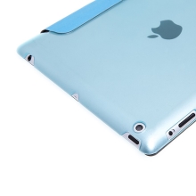 Pouzdro + Smart Cover pro Apple iPad 2. / 3. / 4.gen. - červené průhledné