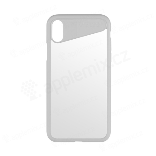 Kryt BENKS pro Apple iPhone X - plastový / gumový - bílý / průhledný