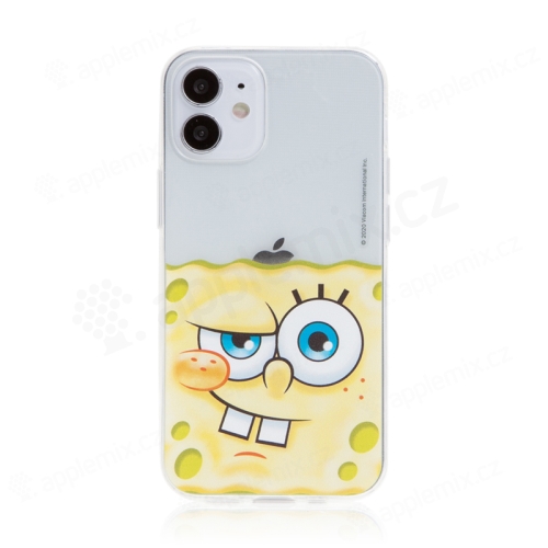 Kryt Sponge Bob pro Apple iPhone 12 mini - gumový - potutelný Sponge Bob