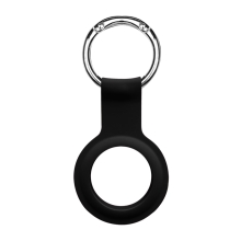 Kryt / obal DEVIA pro Apple AirTag - kovový kroužek - silikonový - černý
