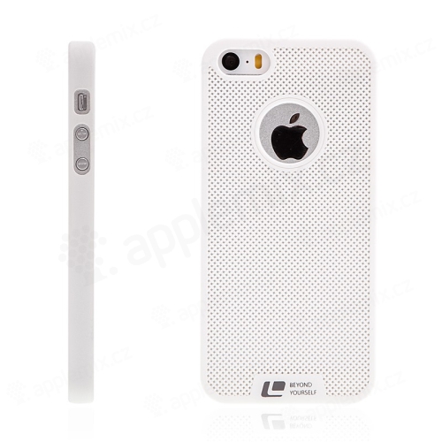 Kryt LOOPEE pro Apple iPhone 5 / 5S / SE plastový / výřez pro logo - bílý