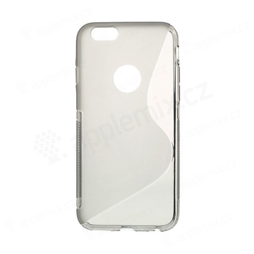 Kryt pro Apple iPhone 6 / 6S gumový výřez pro logo šedý