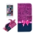 Pouzdro pro Apple iPhone 6 / 6S - prostor na doklady + integrovaný stojánek - růžový leopardí vzor