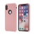 Kryt pro Apple iPhone Xs Max - gumový - příjemný na dotek - výřez pro logo - růžový