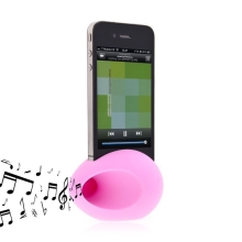 Hudební zesilovací vajíčko a stojan pro Apple iPhone 4 / 4S - růžový