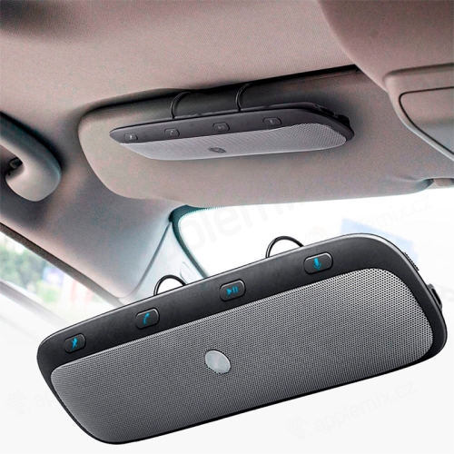 Handsfree Bluetooth sada do auta - na sluneční clonu + autonabíječka - šedé