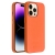 Kryt QIALINO pre Apple iPhone 14 Pro Max - Podpora MagSafe - koža - oranžový