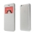 Flipové pouzdro pro Apple iPhone 6 Plus / 6S Plus s průhledným prvkem / výřezem pro displej - bílé