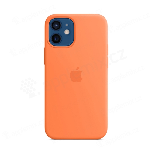Originálny kryt pre Apple iPhone 12 mini - silikónový - oranžový kumkvát
