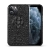 Kryt pre Apple iPhone 12 / 12 Pro - krokodília textúra - koža - čierny
