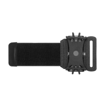 Sportovní držák / pouzdro pro Apple iPhone - látkové / silikonové - pásek na ruku - černé
