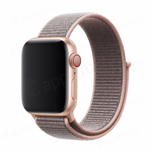 Řemínek DEVIA pro Apple Watch 42mm / 41mm / 40mm / 38mm - nylonový - růžový