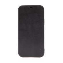Kryt X-LEVEL Fib pro Apple iPhone 12 / 12 Pro - umělá kůže - černý