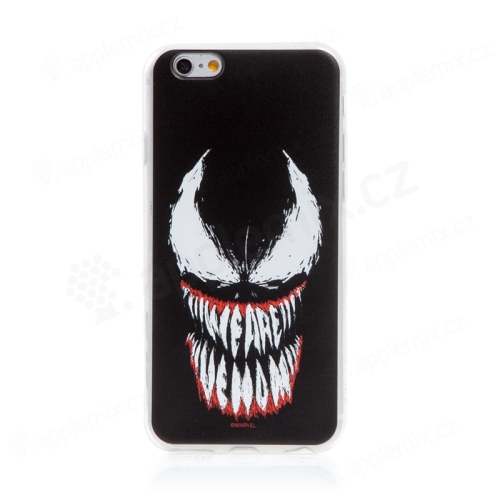 Kryt MARVEL pro Apple iPhone 6 / 6s - Venom - gumový - černý