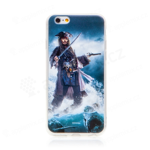 DISNEY kryt pre Apple iPhone 6 / 6S - Piráti z Karibiku - Jack Sparrow - gumový