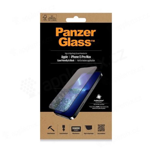 Tvrdené sklo PANZERGLASS pre Apple iPhone 13 Pro Max / 14 Plus- čierny rám - 0,4 mm