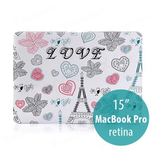 Ochranný plastový obal pro Apple MacBook Pro 15.4 Retina (model A1398) - motiv Eiffelovka
