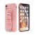 Kryt pre Apple iPhone Xr - Remienok / šnúrka - Gumový - Ružový