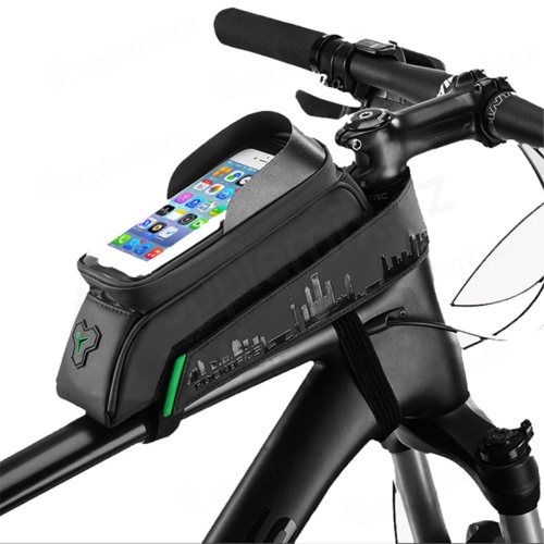 ROCKBROS Športové puzdro na bicykel pre Apple iPhone vrátane veľkostí Plus a Max - čierne